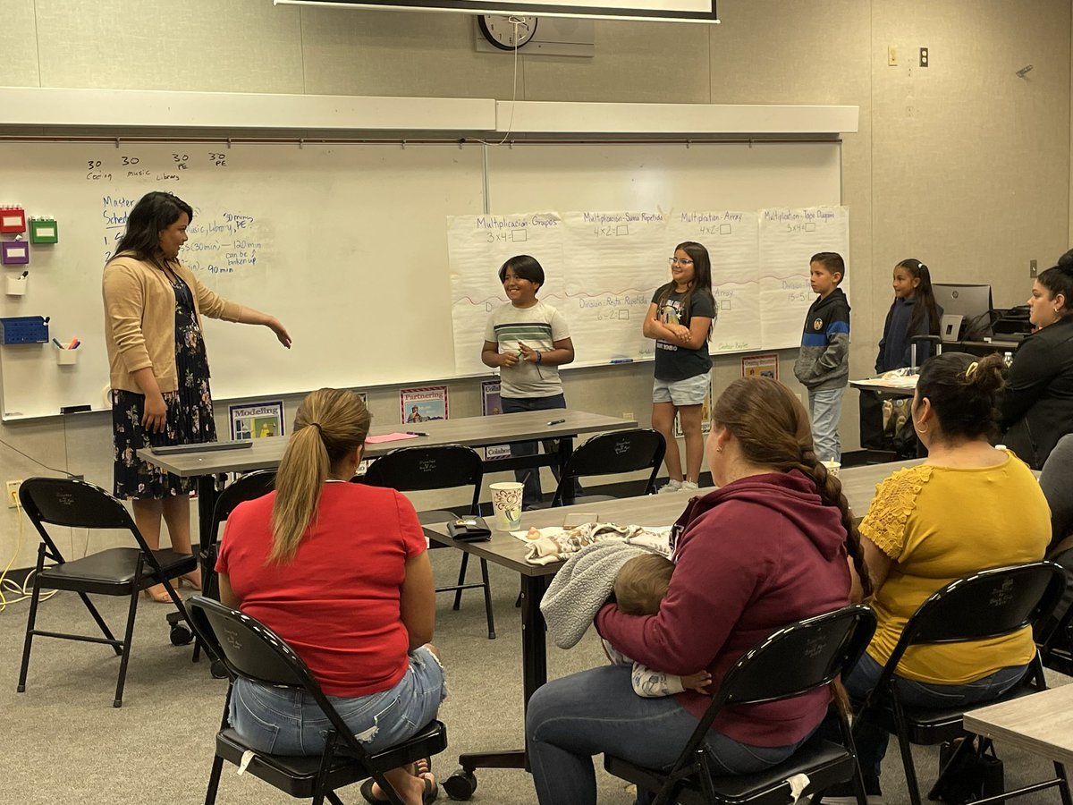 Students sharing their math strategies with the parents!