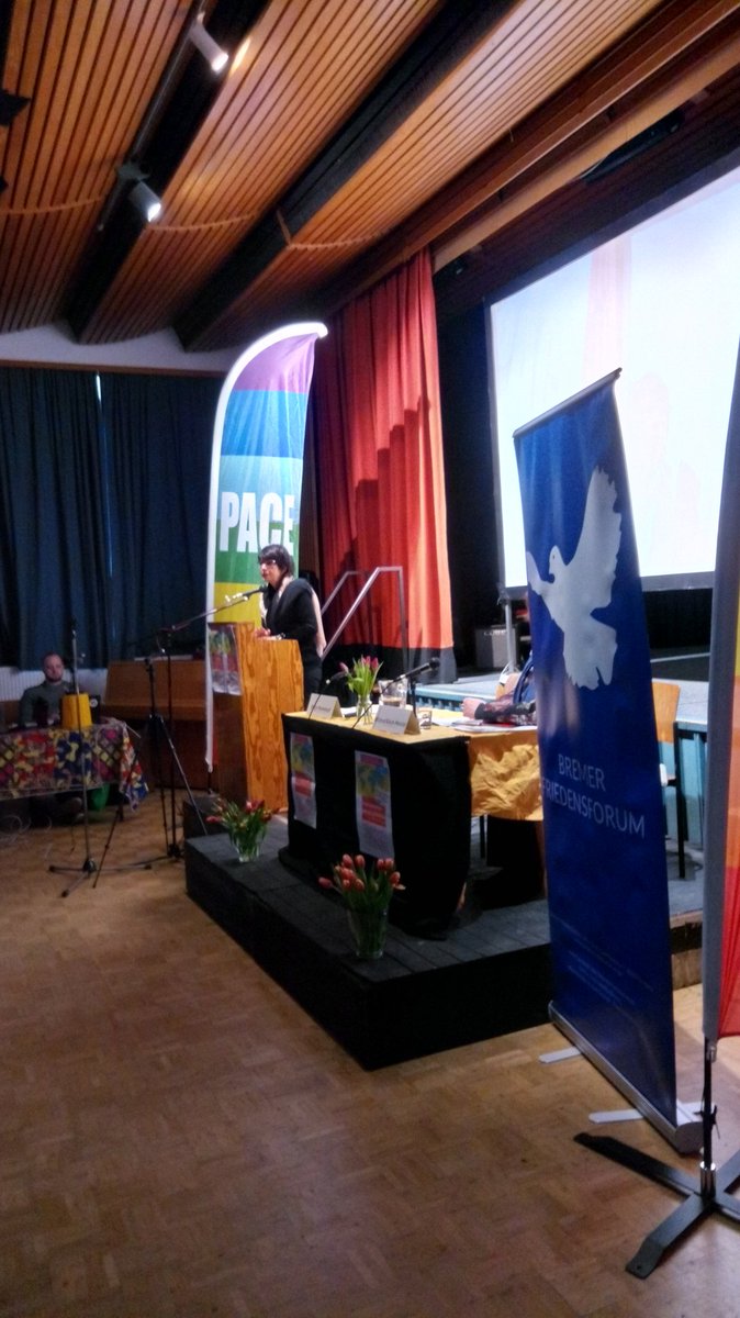 #Friedenskonferenz in Bremen "Unsere Sicherheit geht nur gemeinsam", Auftaktrede von Birgit Mahnkopf, Prof. für europäische Gesellschaftspolitik, Berlin. <a href="/IPPNWgermany/">IPPNW Germany</a>