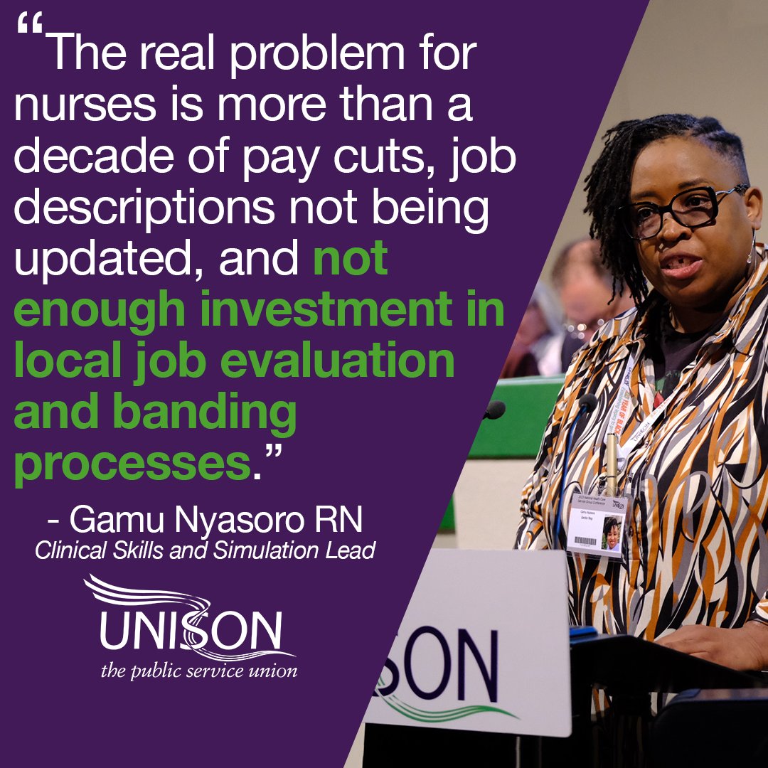 The government has agreed to explore the possibility of a separate pay spine for nurses. This is a divisive proposal that will not solve the real problems facing nurses in our NHS. 

Read more here:
unison.org.uk/content/upload…