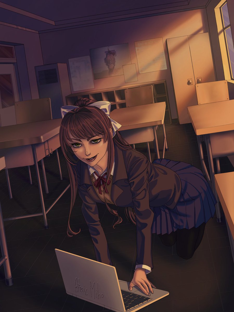 AtomicMiho's tweet photo. #justmonika #DokiDokiLiteratureClub https://t.co/hiPuAWXnqO