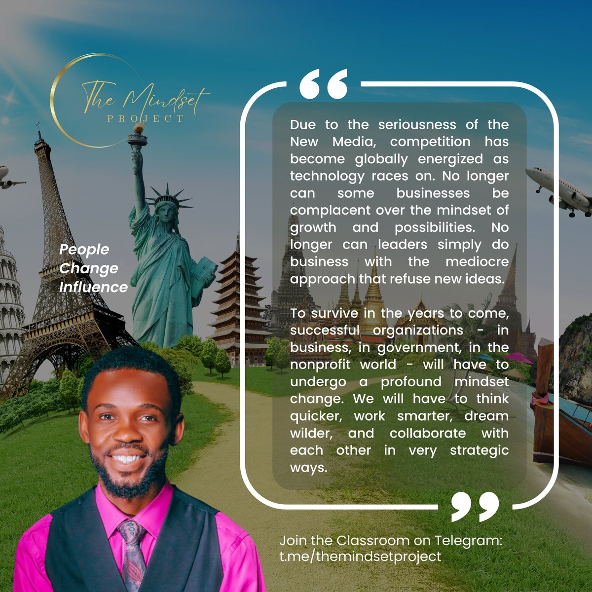 chukuglobal's tweet photo. To survive in the years to come, we will have to think quicker, work smarter, dream wilder, and collaborate with each other in very strategic ways.
Connect with us at https://t.co/ZFSEnenjTP this weekend.
#themindsetproject https://t.co/gn6JqnmcNs