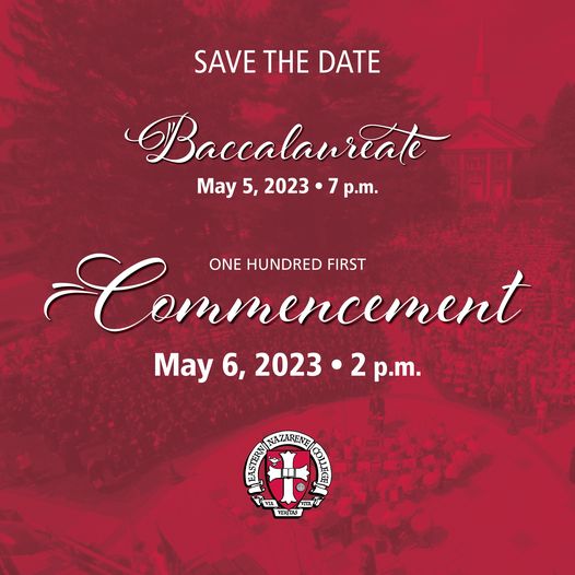 In one week, we will be celebrating the Class of 2023 at our 101st Commencement ceremony.

May 5, 2023
Baccalaureate
7 p.m.

May 6, 2023
Commencement
2 p.m.