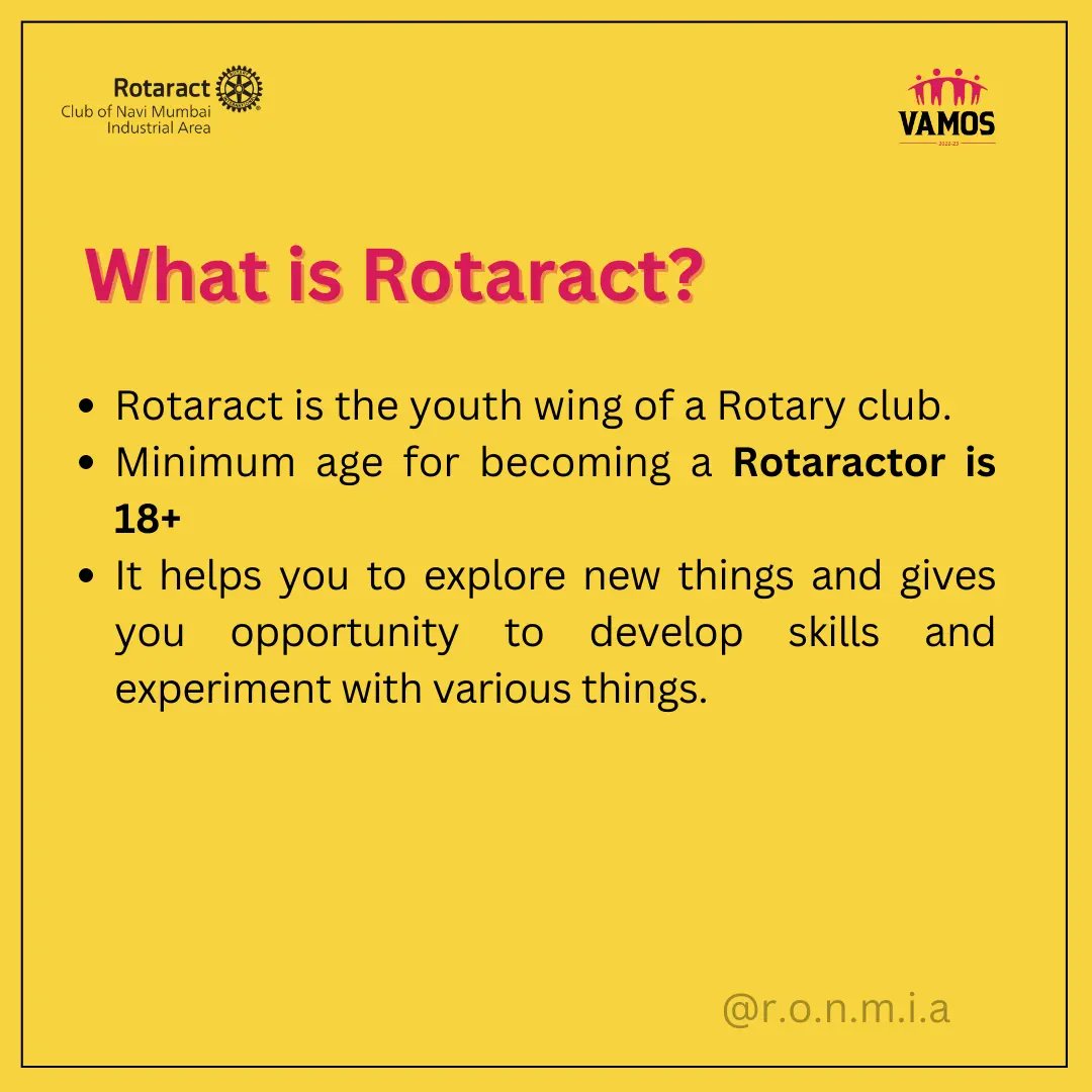 RONMIA_5's tweet photo. Rotaract lexicon!!!!

It is very imp to learn basics of whatever you do...
Here are some basic terminologies and information about Rotaract.✅

You can come to our page anytime incase if you are a newbie and aren't aware about it✨

#featured #explorepage #empowering #rotaract https://t.co/RYo7XR3Vak