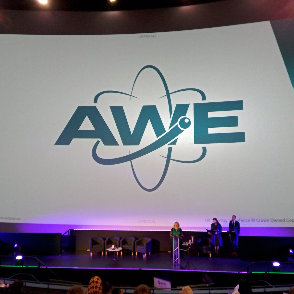 DrLofty's tweet photo. An insightful presentation from my  @AWE_plc colleagues to wrap up the    @WES1919 Women's Engineering Society conference; giving a flavour of our culture, behaviours, E,D&amp;I activities. We're keen to work with others on our E,D&amp;I journey  #wes2023 #womeninengineering #engineering https://t.co/F71Waa09Rj