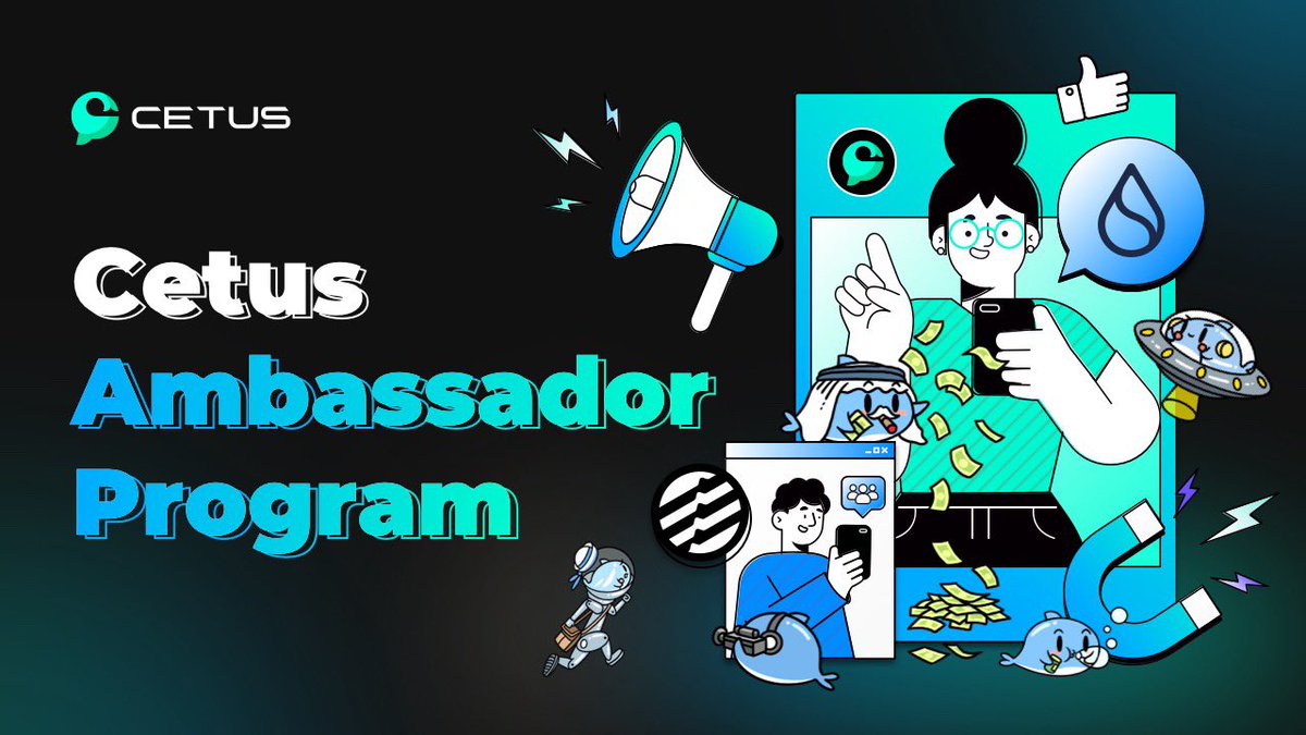 As we draw closer to the #Sui mainnet launch, we’re thrilled to announce the #Cetus🐳 Ambassador Program. We seek Web3 influencers and community mods to support our long-term growth. Diverse incentives including the IDO WL are waiting for you

Details: medium.com/@CetusProtocol…