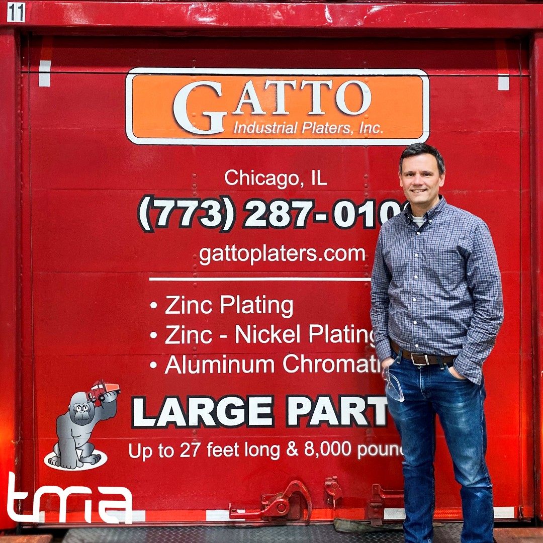 TMAInfo's tweet image. TMA's Kent Gladish connected w Gatto Industrial Platers' George Gatto Jr. earlier this week.  George Gatto serves on TMA's Board of Directors, and the company generously sponsored TMA's 2023 Annual Dinner. Visit gattoplaters.com
#TMA23 #Plating #Manufacturer #MadeInAmerica