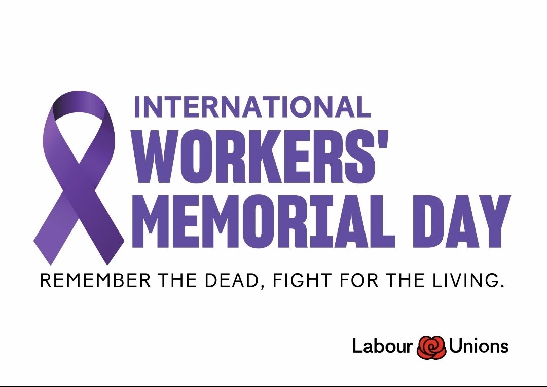 The sad reality is that so many workplaces are still unsafe. Year on year workers lose their lives at work, and the lives of their families are changed forever. Today on #IWMD23 we pay tribute to those who sadly lost their lives for just simply earning a living and remind…