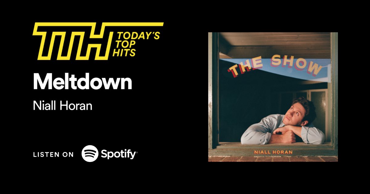 Can’t thank you all enough for the love on Meltdown already ❤️ Listen on Today’s Top Hits on <a href="/Spotify/">Spotify</a>  ! niall.lnk.to/MeltdownTTH