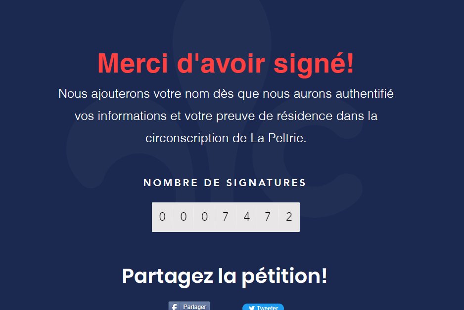 AlexNad's tweet image. la pétition à Duhaime ça lève pas pantoute...
Il en parle déjà plus
#échec