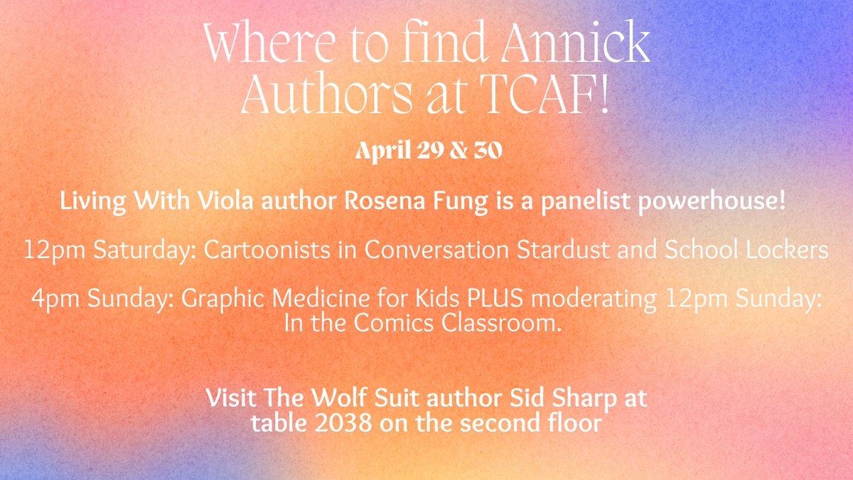 Are you going to be at TCAF this weekend? Come find us! 🤩 #TCAF2023