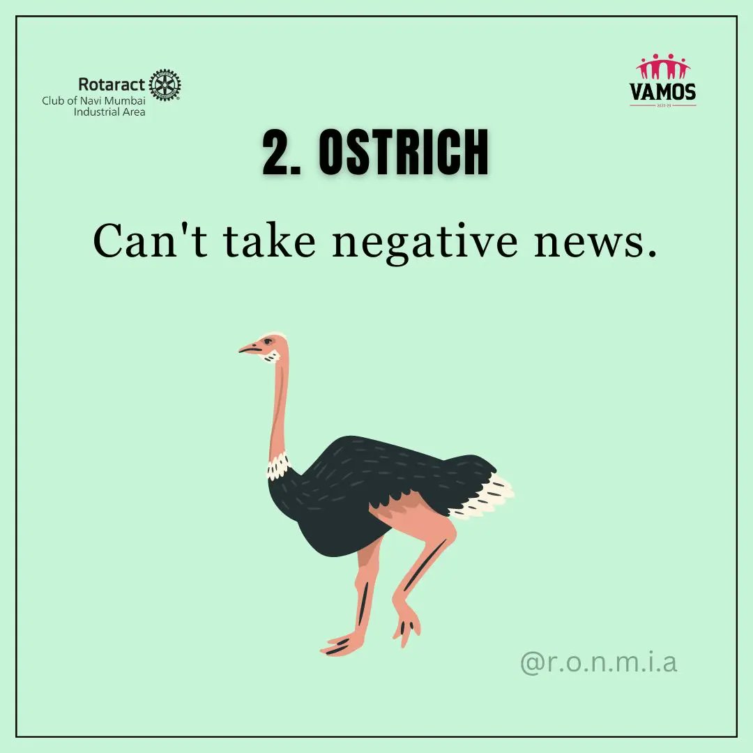 RONMIA_5's tweet photo. Like investors, traders too have been linked with different animal qualities🤫

Which animal reveals your trading behaviour?🤫
.
.
.
.
#finance #explore #rotaract3142 #vamos #funfacts https://t.co/u1KmzShtM1