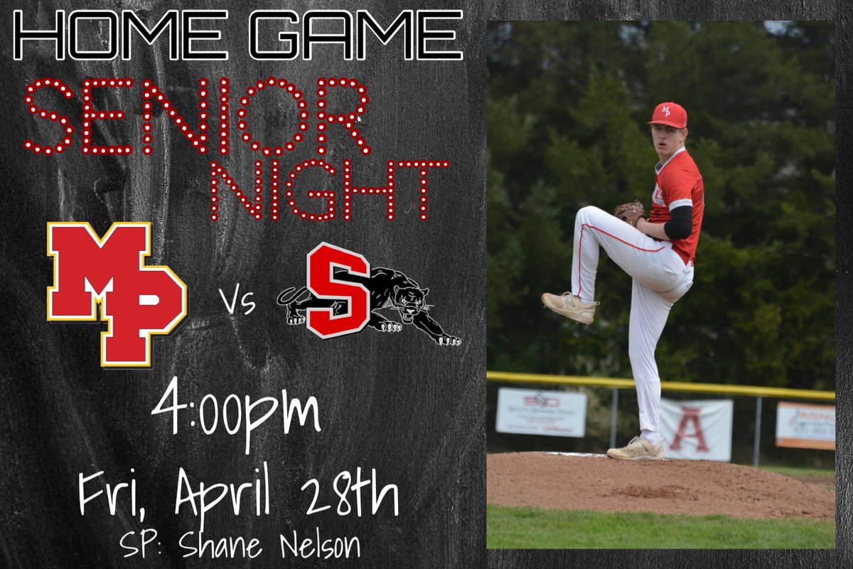 • SENIOR NIGHT •
⏱4:00pm vs SHS
📍MPHS
SP: Shane Nelson