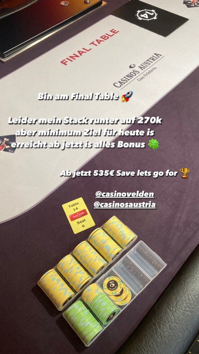 magic_mykeee's tweet photo. ππ»πππ»π lets go for the whole thing π #CAPTVelden #CasinoVelden #CasinosAustria #FinalTable π https://t.co/tEctI7p51x