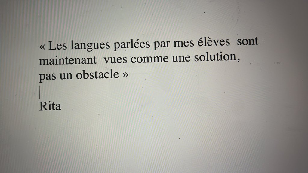 SabineMenou's tweet image. J’ai animé de nombreuses formations cette année autour des enjeux du plurilinguisme. Je suis heureuse de voir que les lignes bougent et que le décloisonnement des langues commence à porter ses fruits. Merci à tous ces collègues motivés ! @aefeinfo #ZAAO #plurilinguisme #LV