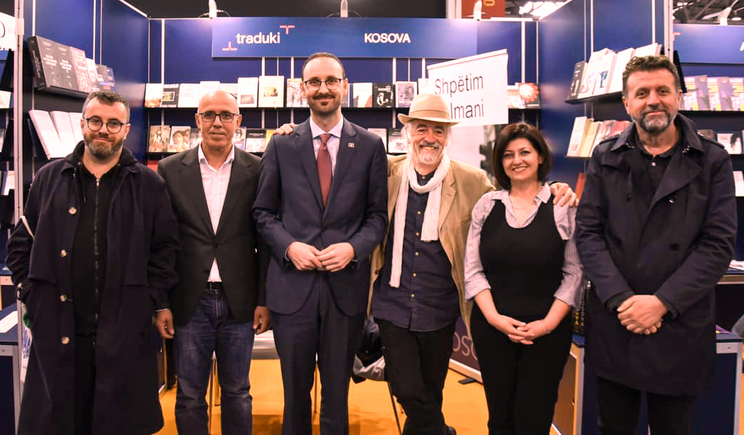 Kosova in the Leipzig Book Fair.
With the ambassador <a href="/FarukAjeti/">Faruk Ajeti</a>, the moderator/translator <a href="/BlertaIs/">Blerta Ismajli</a> , the writers <a href="/AgApolloni/">Ag Apolloni</a> &amp; Shpëtim Selmani, and the National Library's director Fazli Gajraku.
