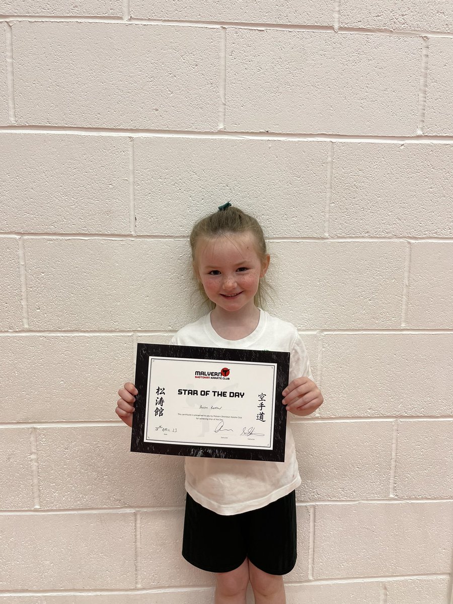 Malvern Karate (@malvernkarate) on Twitter photo Well done to Betsy who is our Star of the Day in our second Friday Morning Class at <a href="/malvernprimary/">Malvern Primary School</a> <a href="/MalvernEYFS/">Malvern Early Years</a>
Great Work, Betsy!
#karate #shotokan #kugb #liverpool #schoolpartnership #Togetherstronger Well done to Betsy who is our Star of the Day in our second Friday Morning Class at <a href="/malvernprimary/">Malvern Primary School</a> <a href="/MalvernEYFS/">Malvern Early Years</a>
Great Work, Betsy!
#karate #shotokan #kugb #liverpool #schoolpartnership #Togetherstronger