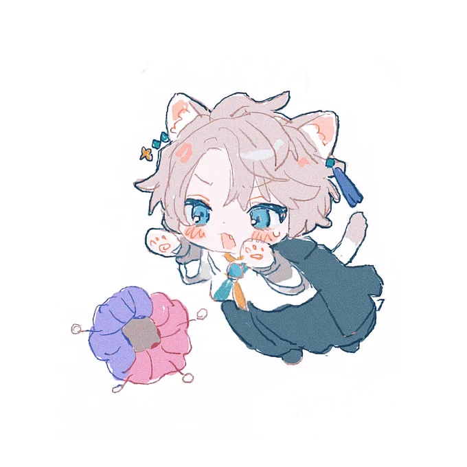 かいにゃとクルーラー #描いた晴 #絵スコート