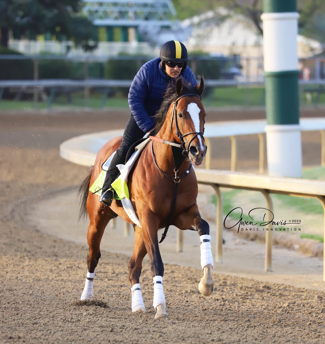Romansracing's tweet photo. Cyclonic winds of uncertainty surrounding #KyDerby Day status.  (We're getting poetic while we wait). 
📸 @InnovationDavis #CycloneMischief https://t.co/I56lrMAeRj
