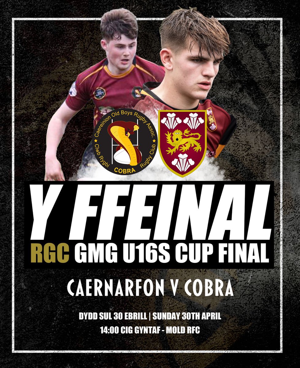 rygbicaernarfon's tweet photo. 30.04.23
Rownd derfynol 🏆 D16 RGC
RGC U16 🏆 Final
Wyddgrug CG 14.30 https://t.co/8Ilg1xkCQW