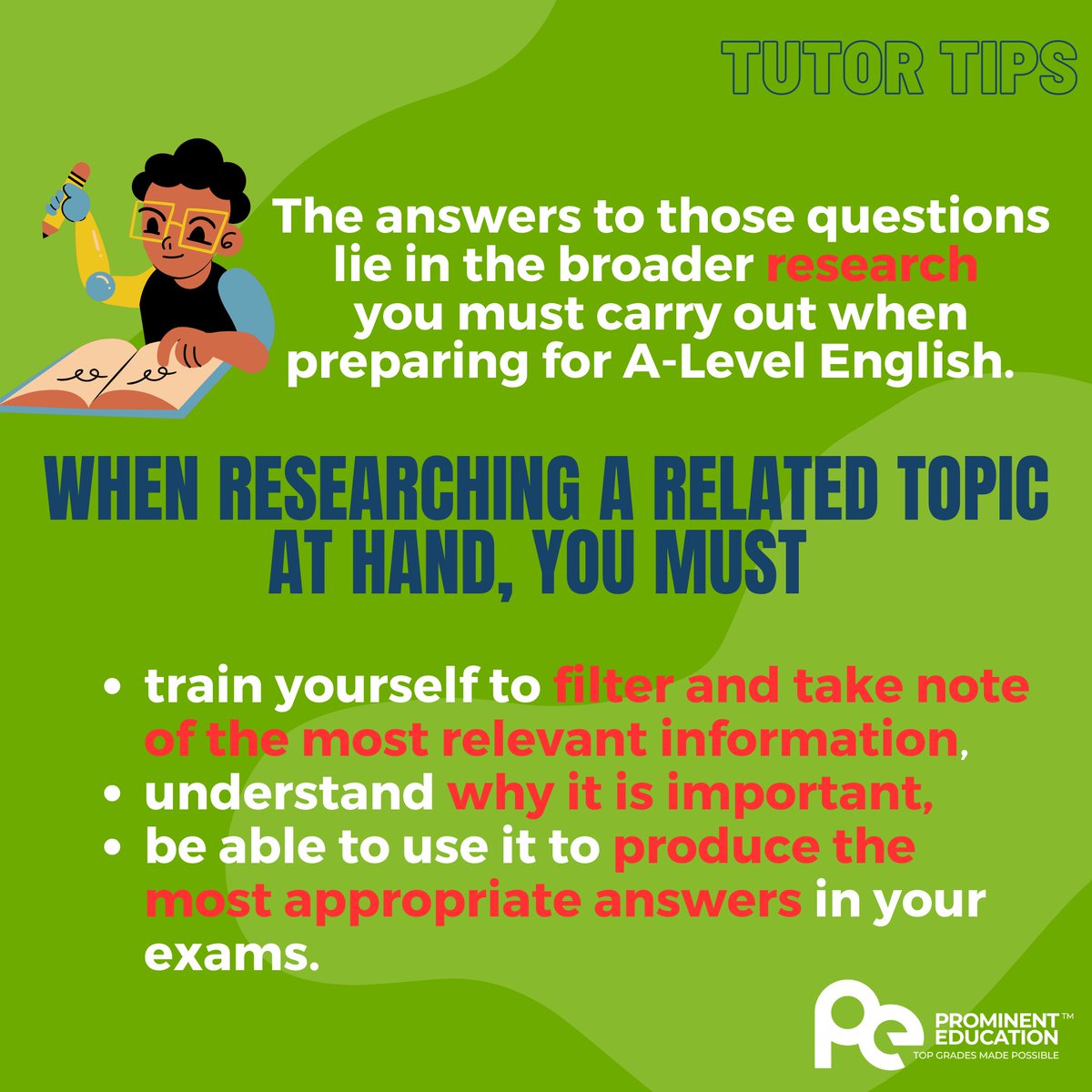 Prominent_EduUK's tweet image. 📚 Tutor Tips: A-Level English with Annie 📝 Learn key skills for academic success. Sign up for exclusive articles and tutoring services on our website (link in bio) #TutorTips #ALevelEnglish #ExpertTutors #LearningResources