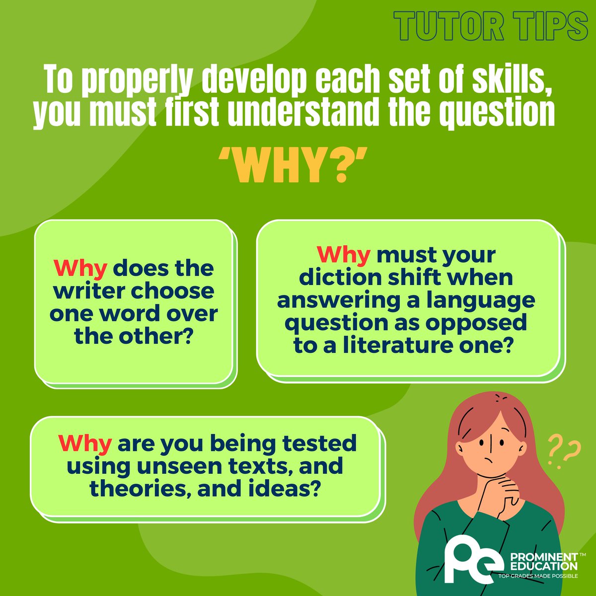 Prominent_EduUK's tweet image. 📚 Tutor Tips: A-Level English with Annie 📝 Learn key skills for academic success. Sign up for exclusive articles and tutoring services on our website (link in bio) #TutorTips #ALevelEnglish #ExpertTutors #LearningResources