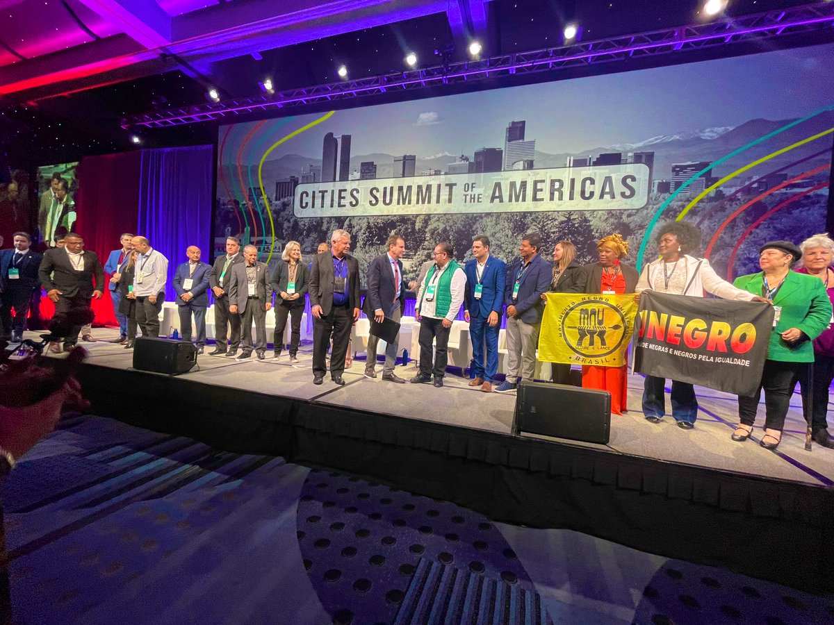 US_SRREJ's tweet photo. Thrilled to join last night’s launch of the international Anti-Racist Cities Network with @eduardopaes at the #CitiesSummit! This initiative expands upon the work of over 20 Brazilian cities to collaborate on anti-racist initiatives, promote inclusivity in municipal governance and planning, and share best practices based on experiences and lessons learned in the fight against racism.