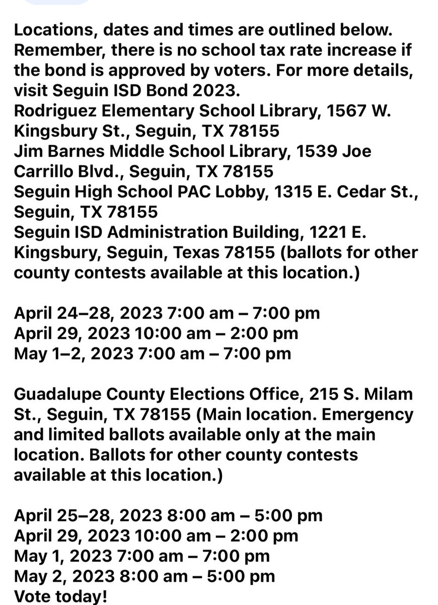 Please get out and VOTE