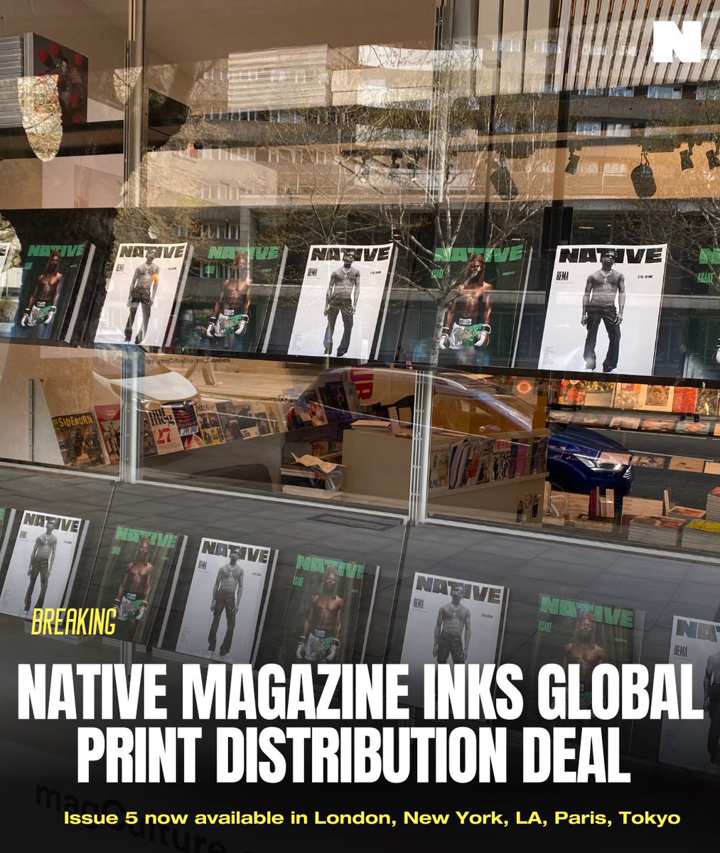 NativeMag's tweet photo. We’re excited to announce that NATIVE Magazine Issue 5, #TheResetIssue is now available in newsstands all over the world featuring @asakemusik @heisrema @DamsonIdris @ElsaAngel19 + more incredible stories from around the continent 🌍 https://t.co/RAO2PL2cFw