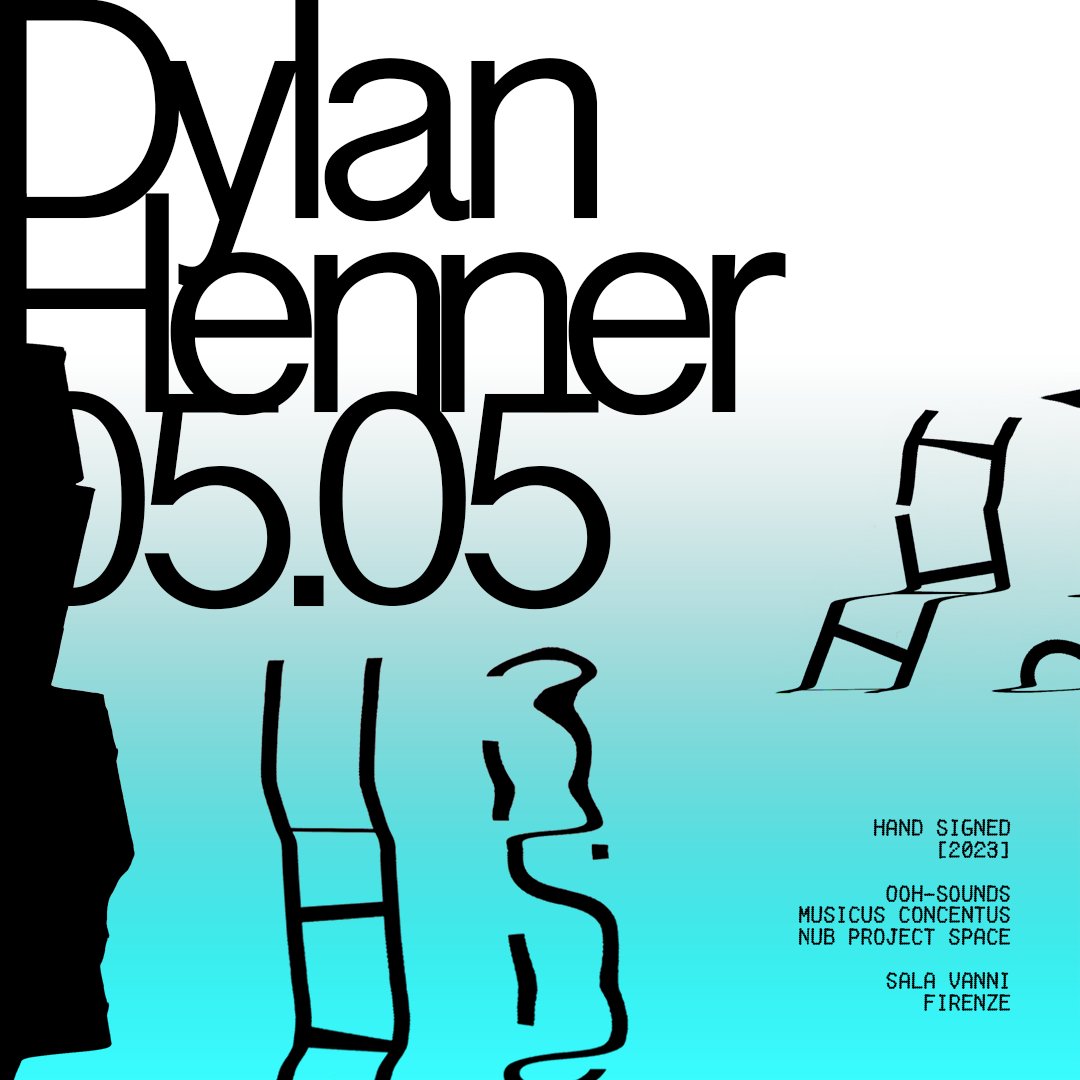 OOH_sounds's tweet photo. thrilled > next week

@DylanHenner 

05.05 > 21:15 Sala VANNI Piazza del Carmine FI

Hand Signed [2023] brings @DylanHenner  's imaginative experiments with synthetic voices and field recordings to Florence.

curated by @OOH_sounds  and @NUBprojectspace 

https://t.co/EoVsTZaz58 https://t.co/hWdfj6oVCC