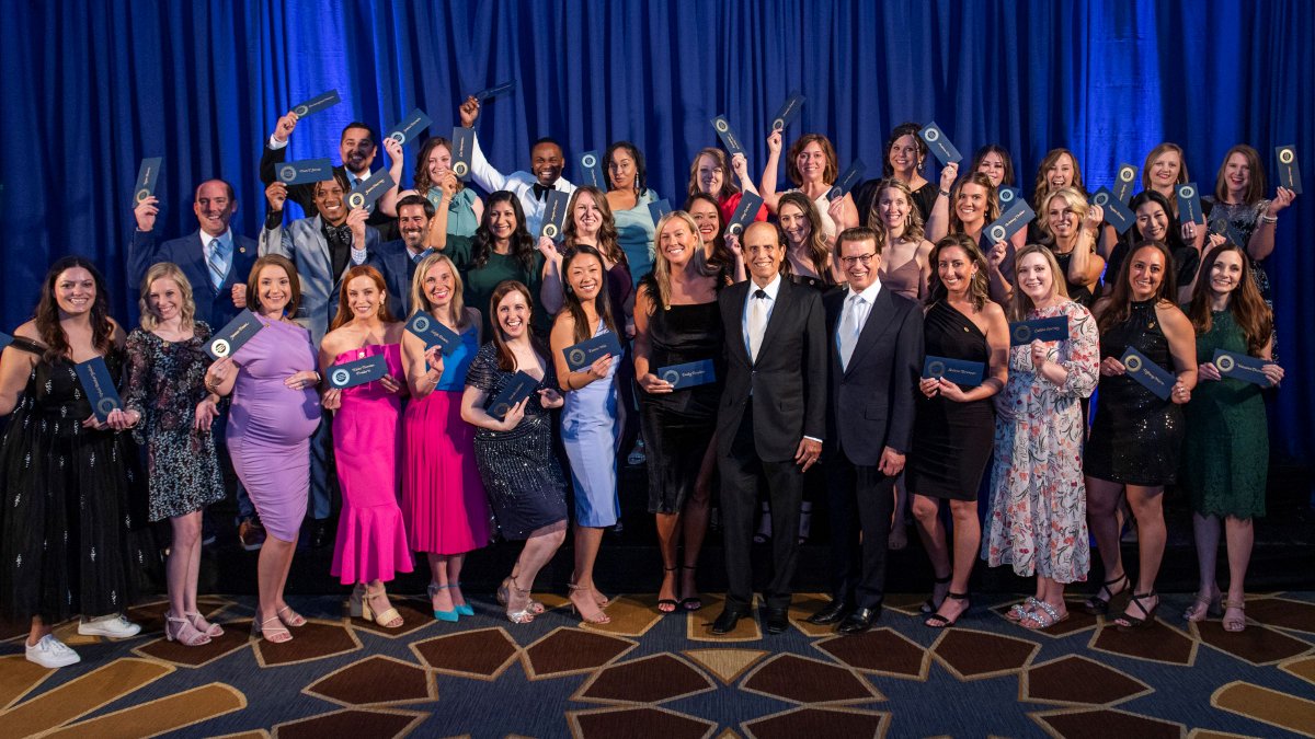 Milken's tweet photo. At the 2023 #MilkenAward Forum, this season's recipients gathered in Los Angeles with veteran Milken Educators for two incredible days of collaboration, celebration and building lifelong relationships. Take a look: https://t.co/EpxXz7sW9y https://t.co/ifPJB9lMXI