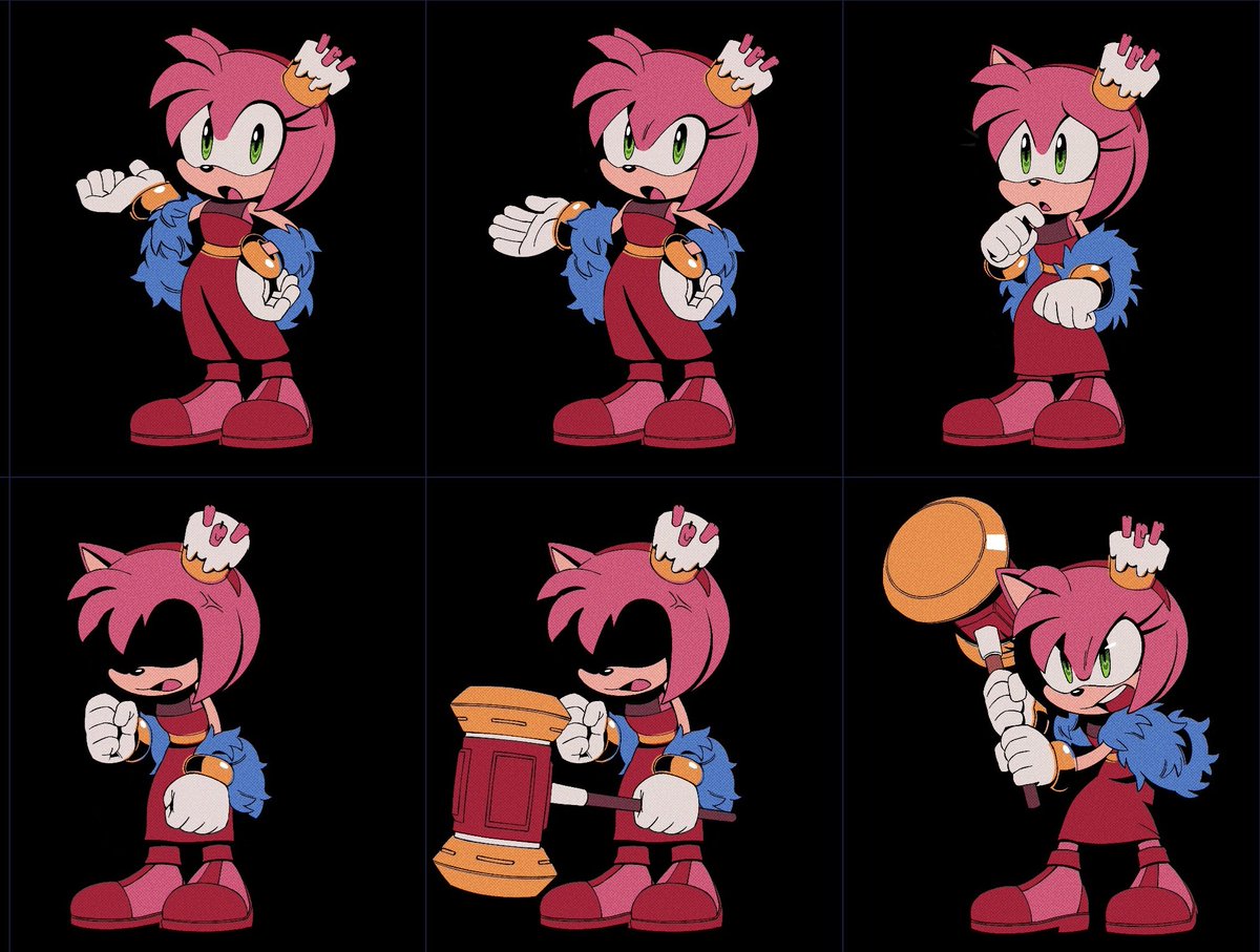 Amy_rose_fanlol on X: Amy's sprites from the murder of Sonic the hedgehog.  She is so cute lol  / X