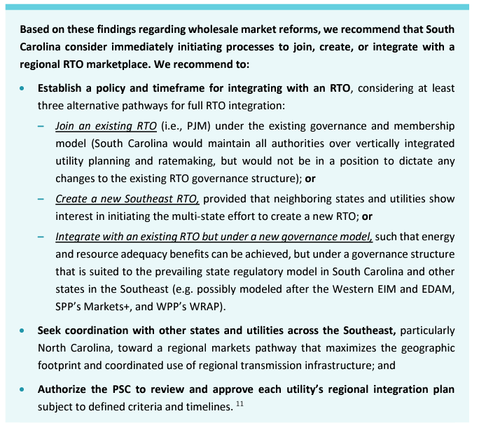 SimonMahan's tweet image. BREAKING: The South Carolina Market Reform Study Committee final report is now available via Brattle. Simple findings: Joining PJM would save ratepayers $281m-$362m ANNUALLY. Recommendation: " consider immediately initiating processes to join, create, or integrate with a regional…