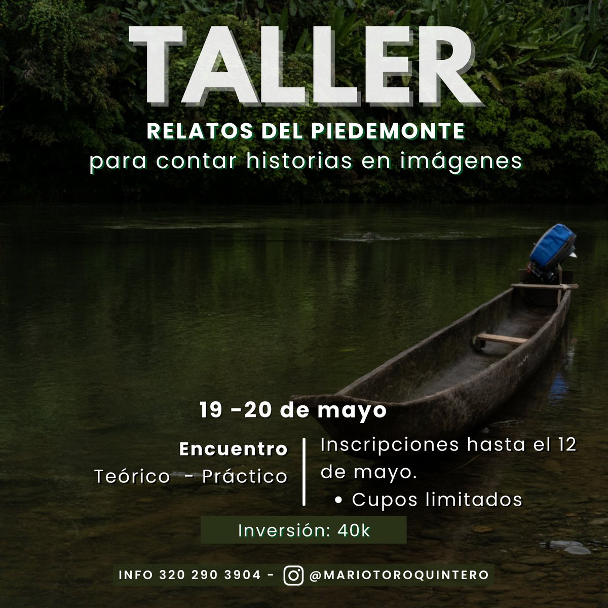 maariotoro's tweet photo. El 19-20 de mayo se realizará en Villavicencio el Taller 'Relatos del Piedemonte: Para contar historias en imágenes'. Enfocado al fortalecimiento de la narrativa visual.  En las imágenes encontrarán la info y aquí el link de inscripción: https://t.co/deFkML3mFw

¡Bienvenidxs! https://t.co/SmHvf1jht9