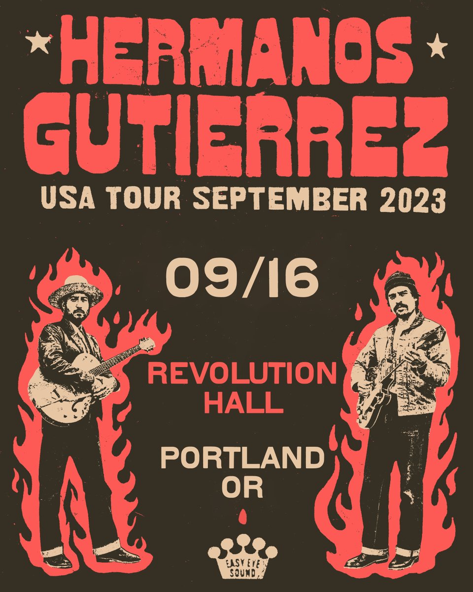 Revolution Hall (@revhallpdx) on Twitter photo ON SALE NOW: Hermanos Gutiérrez play <a href="/RevHallpdx/">Revolution Hall</a> on September 16th! Listen LIVE as they share their most epic journey yet, ‘El Bueno Y El Malo,’ an album crafted alongside the Black Keys’ Dan Auerbach. Tickets are on sale now!
TICKETS 🎟️ bit.ly/3NdIO9t ON SALE NOW: Hermanos Gutiérrez play <a href="/RevHallpdx/">Revolution Hall</a> on September 16th! Listen LIVE as they share their most epic journey yet, ‘El Bueno Y El Malo,’ an album crafted alongside the Black Keys’ Dan Auerbach. Tickets are on sale now!
TICKETS 🎟️ bit.ly/3NdIO9t