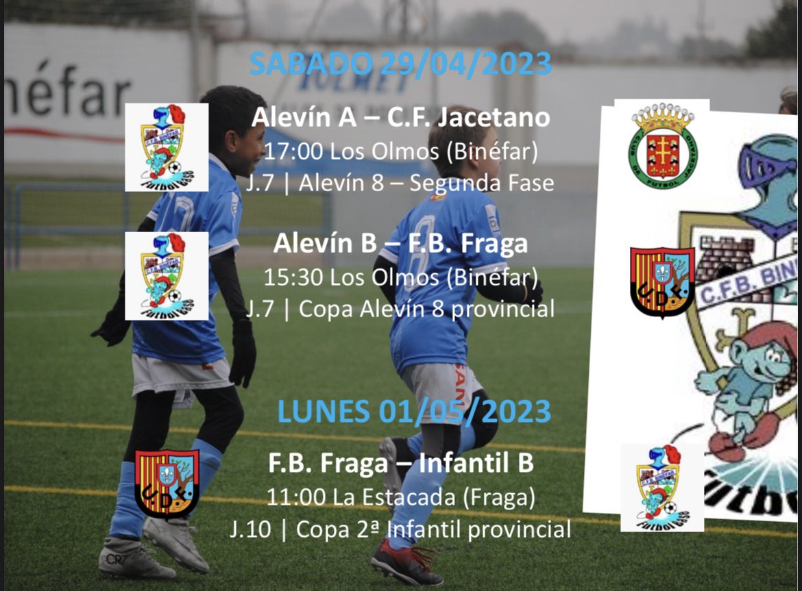 futbolbasebinef's tweet photo. Nueva jornada!

Un nuevo puente y un nuevo fin de semana largo para nuestros equipos💪🏻
La jornada comienza hoy enfrentando a nuestros benjamines en copa y se alargará hasta el lunes cuando el infantil B dispute su jornada número 10 en la copa, https://t.co/bjUrtUik5m