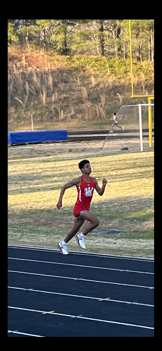 Curtis Angeles-Gonzales 1st place in 800m and 1600m run at WCHS on Wednesday