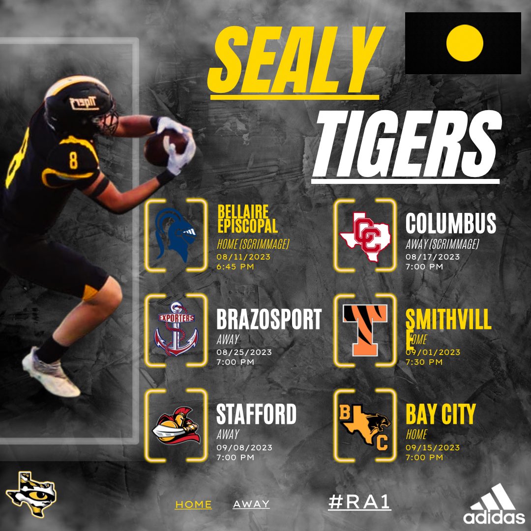RecruitSealyAth's tweet photo. 🚨2023 🏈🏈🏈 SCHEDULE RELEASE🚨 #GoTigers🐅 #RA1 https://t.co/nnFUTGuJuh