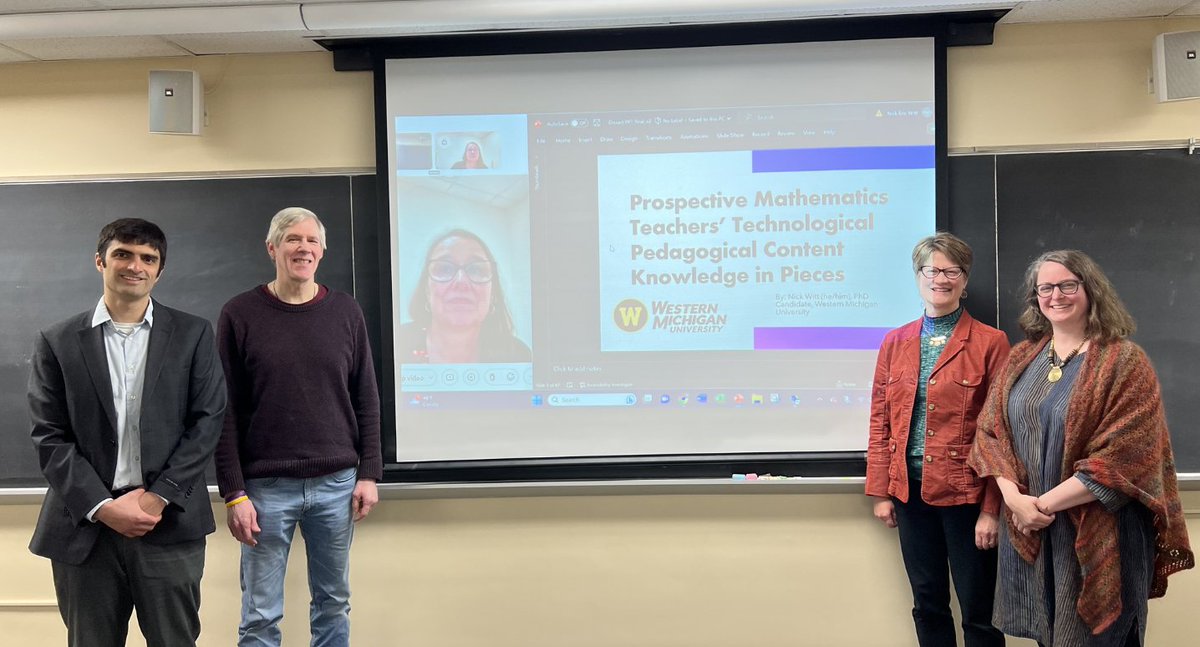 Congratulations to Dr. Nick Witt who successfully defended his dissertation "Prospective Mathematics Teachers' Technological Pedagogical Knowledge in Pieces" this morning.