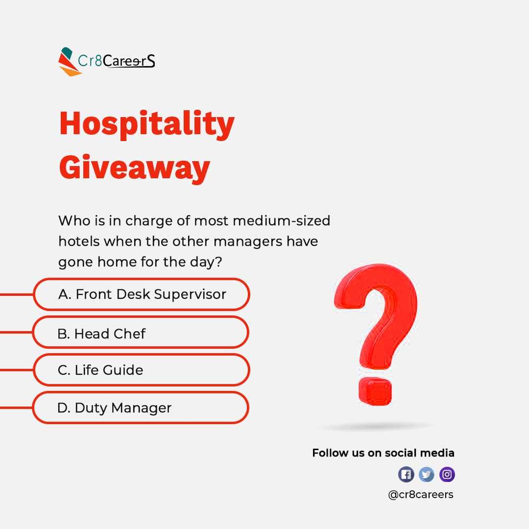 Answer this question correctly to win cash today!

#explorepage #exploremore #giveaway #giveaways #giveawayquiz #giveawaycontests #fridaygiveaway #instablog9ja #gossipmillnaija #yabaleftonline #pulsenigeria #hospitality #gistloverblog