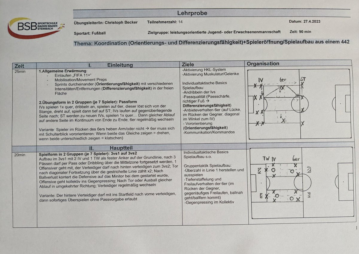 chribecke's tweet photo. Finally got my UEFA B-Level licence!🎉 Had some fantastic days with a wonderful group of coaches and great instructors from the @SBFVde.
Also credits to @OleDohl @frido03 @daniel_baehr_ @SW3198 for their feedback to my practical exam👍 https://t.co/nJa5QdQWzi