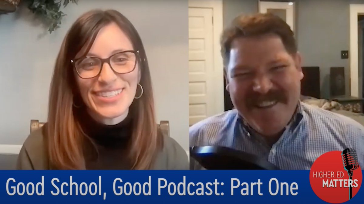 goodschoolpod's tweet photo. This week the crew was featured in 2 episodes of the podcast "Higher Ed Matters"! Check it out here: https://t.co/oogCPeWHB5 https://t.co/lbeNzeJIzD