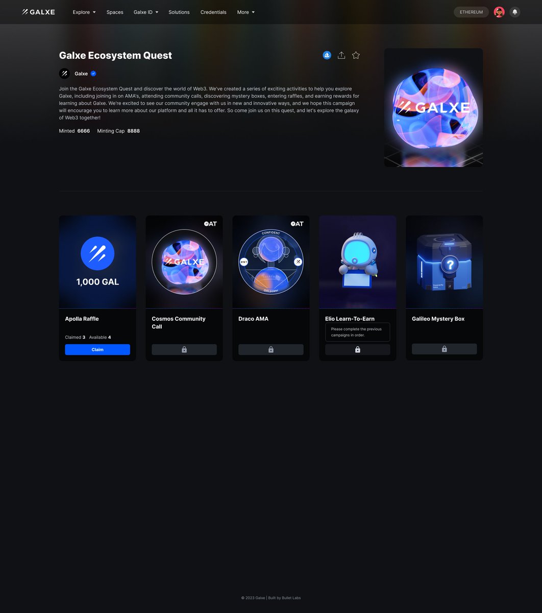 Galxe's tweet photo. Galxe’s Campaign experience just got upgraded, again!🚀
Projects can now create a series of campaigns for participants to complete in a specific order.

The "Sequential Mode" feature has a multitude of uses, such as providing step-by-step guidance for new product features and introducing users to a project's ecosystem.

Try it now on https://t.co/n4LlKg3tqd