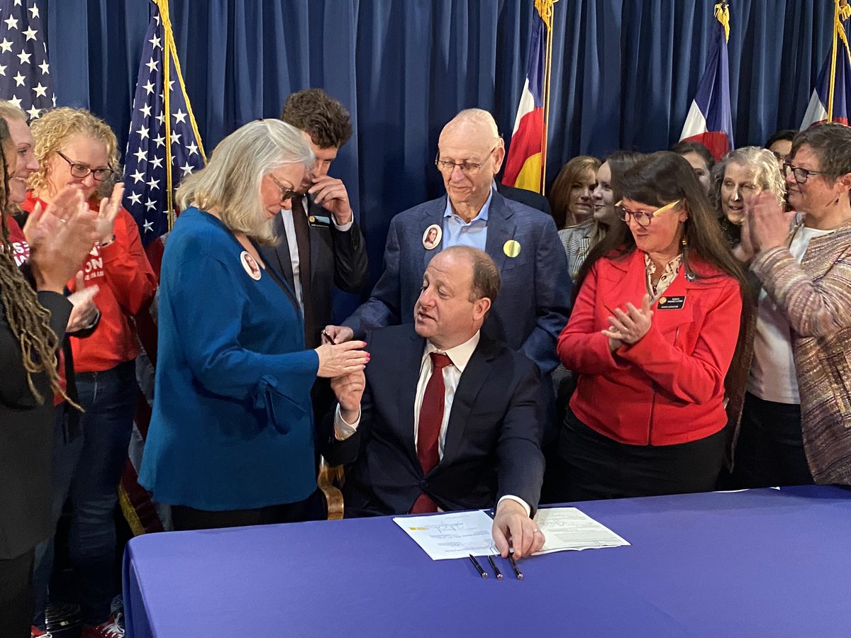teamenoughden's tweet image. Thank you @GovofCO for signing 4 incredible gun violence prevention bills into law today. Colorado is now one of the leading states for gun safety legislation. This wouldn’t have been possible without the incredible advocates who fought so hard for this. #endgunviolence
