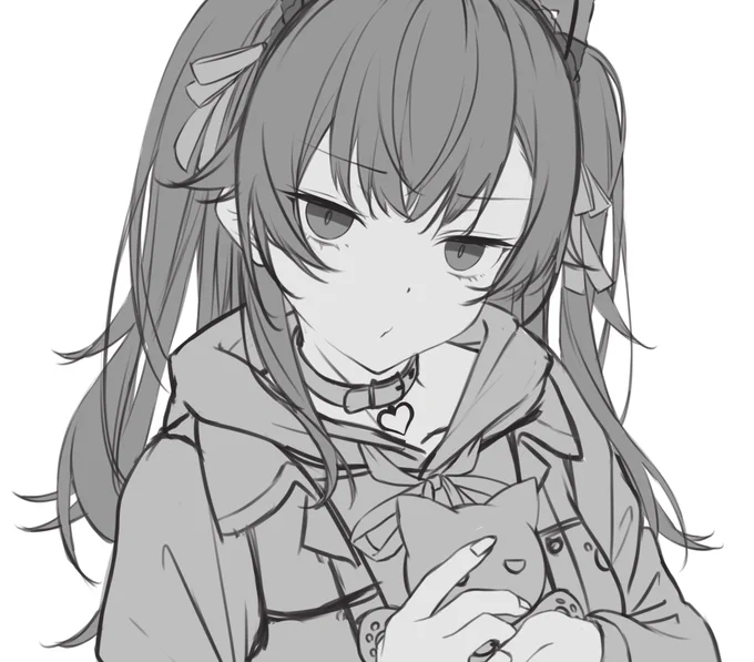 つなちゃんのラフの一部