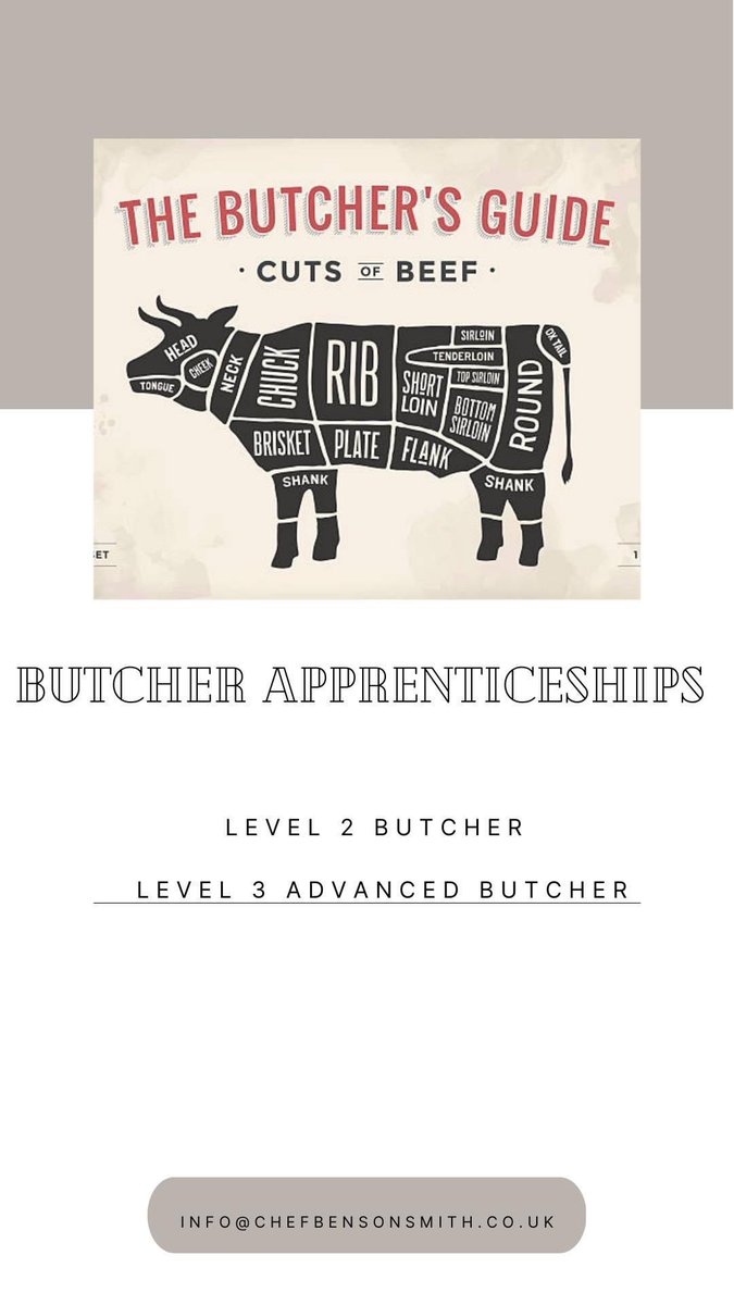 If you are a business interested in taking on a butchery apprentice or would like to up skill and accredit your employee/s with a qualification, please contact us for more information. chefbensonsmith.co.uk 

#butcher #butcheryapprenticeships