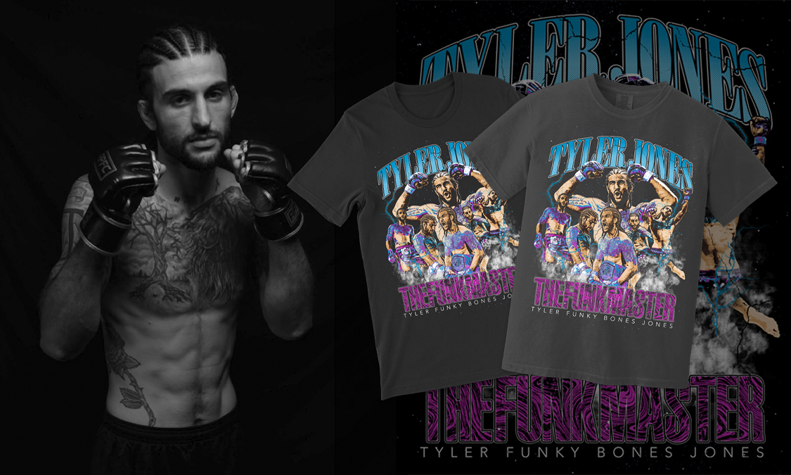 We founded <a href="/mmateeco/">MMA Tee Company</a> in March of 2020 and started working with Tyler Jones shortly afterwards.

I couldn’t be more excited for his pro debut and all the work he has put in. 

This is a fun team  that puts the fighters above ALL, and I’m just glad to be along for the ride.