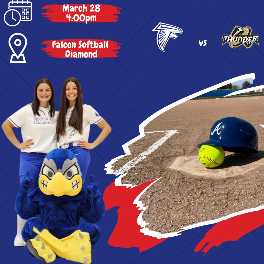 Crosstown rivalry this afternoon! We host Buhach on the Falcon Softball Diamond at 4pm. #FalconBall #NTSG