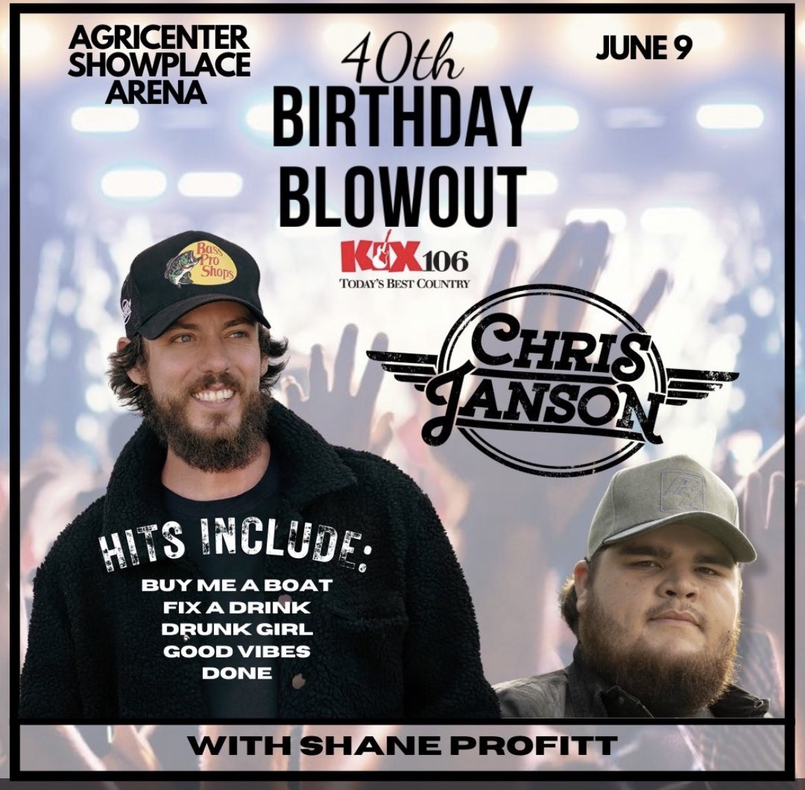 RealReneeCastle's tweet photo. So EXCITED to have been able to announce our amazing @KIX106 show with the uber talented @theshaneprofitt &amp; the amazing @janson_chris !!! Going to be one EPIC night!!! 🎶🎉😆❤️🙌🏼 #countrymusic #concert #music https://t.co/5D2sYoEXiF