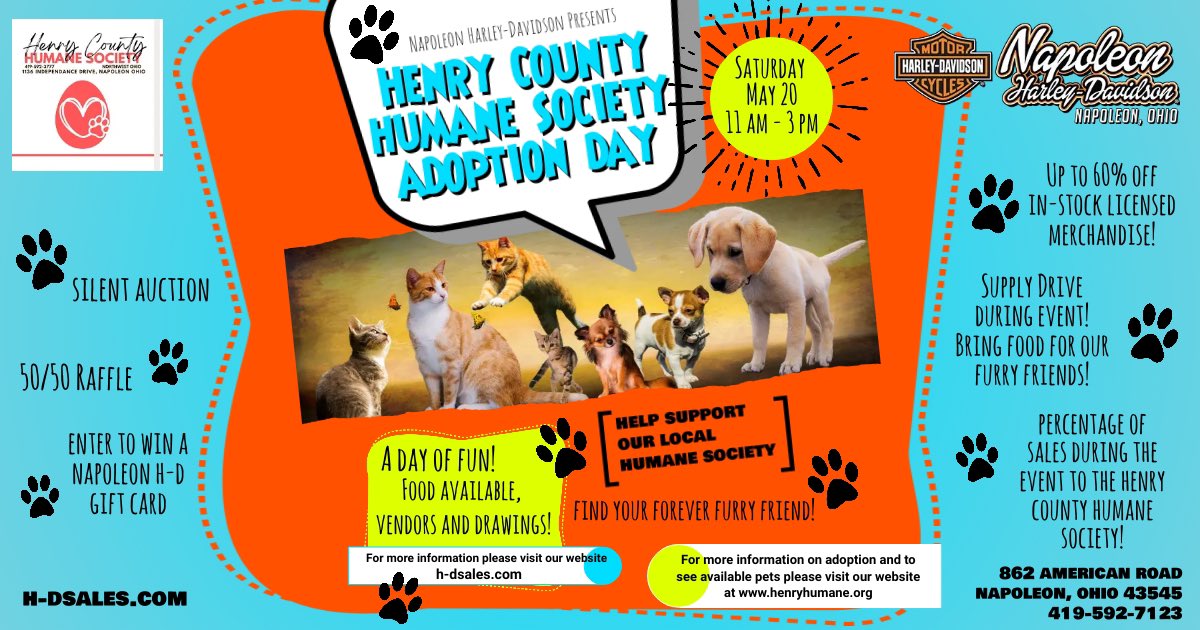NapoleonHD's tweet photo. Help support the Henry County Humane Society! https://t.co/XbHxVBy0yN