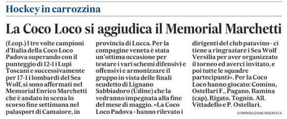 Coco_Loco_PD's tweet photo. 🗞️Il Gazzettino di ieri parla del torneo a cui abbiamo partecipato lo scorso weekend! 💛🖤

#cocolocopadova #takethenextlevel #30anniversary #orgogliogiallonero https://t.co/D6sJmW3808